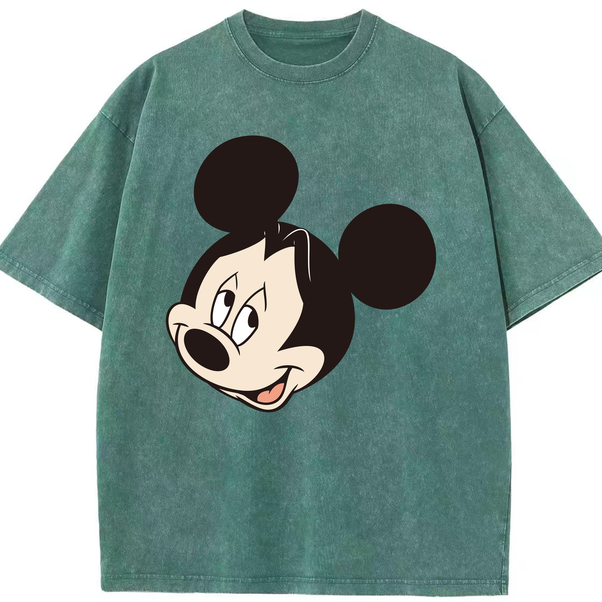 （画像用） ミッキーマウス Mickey Mouse 綿100% ヴィンテージ風 半袖Tシャツ（フロントプリント）